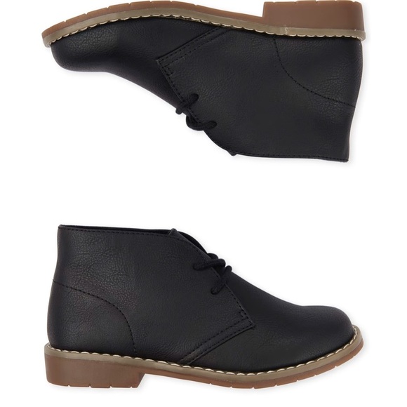 The Children's Place Other - Kids Lace-Up Black Boots